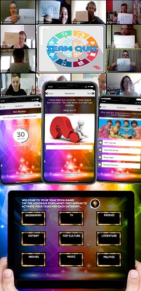 team quiz virtual team building activity